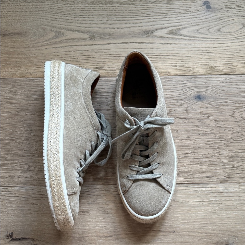 Aquatalia Tan Suede Sneakers
